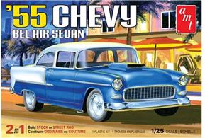 AMT 1/25th 1119 1955 Chevy Bel Air Sedan KitBuild stock or street rod