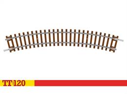 The backbone of any model railway, this length of curved track will help you create long sweeping curves on which your trains can be run and admired. This 30 degree code 80 track piece, with a 267mm radius, is ideal for constructing your layout and is compatible with other code 80 track.30 degree curve, 267mm radius. 12 required to form a complete circle.