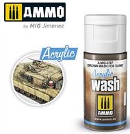 AMMO ACRYLIC WASH Brown For SandHigh quality Acrylic Wash - 15ml jar