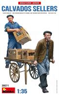 Kit Contains 2 Models of Figures, Cart Wooden Crates with Bottles in 1:35 Scale Clear Parts Included
