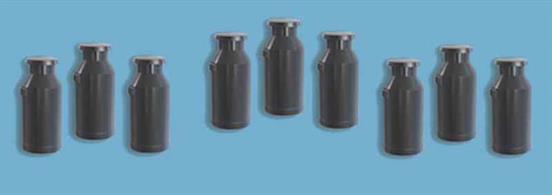 Pack of 24 traditional milk churns.