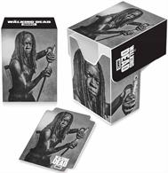 Top loading Deck Box with full flap cover. Holds 82 cards in Ultra PRO Deck Protector sleeves. Acid free, durable polypropylene material and includes one matching divider. Features Michonne from AMC's The Walking Dead.