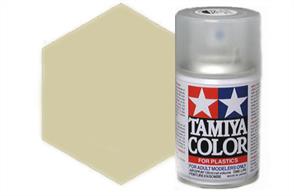 Tamiya TS75 Gold Spray Synthetic Lacquer Champagne 100ml TS-75These cans of spray paint are extremely useful for painting large surfaces, the paint is a synthetic lacquer that cures in a short period of time. Each can contains 100ml of paint, which is enough to fully cover 2 or 3, 1/24 scale sized car bodies.