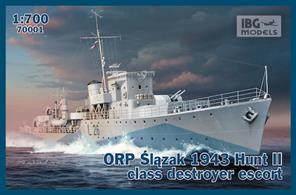 IBG Models 1/700 ORP Slazak 1943 Hunt II Class Destroyer Escort Kit 70001Glue and paints are required to assemble and complete the model (not included)