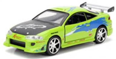 Jadatoys 1/32 The Fast and the Furious Brian's Mitsubishi Eclipse 97609Staright from the screen comes this stunning 1:32nd scale die-cast replica. Supplied in a themed window box.