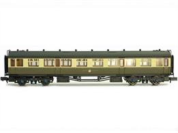 Detailed models of the Collett design passenger coaches built by the GWR in the 1930s.The fiittings of the real coaches are moulded or added as separate parts, right down to the end grab rails, riveted roof panels and very fine roof vents. The Hawksworth era livery is very well printed, complete with legible lettering and route restriction markings.