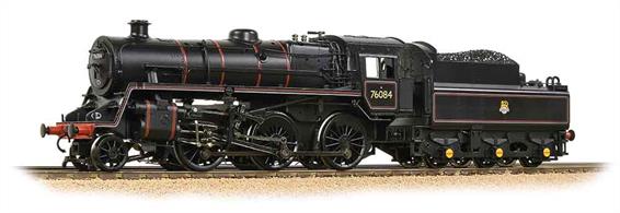 A highly detailed model of the British Railways standard class 4MT 2-6-0 mogul locomotives.The 4MT mogul perhaps embodies the concept of accessibility best of all the standard classes, the smaller driving wheels allowing the footplate to pass clear above them, not hiding any of the machinery.The Bachmann model features a diecast chassis, powerful motor and a wealth of detail parts, bringing the exposed engines to life.Era 4. DCC Ready 8 pin decoder required for DCC operation.