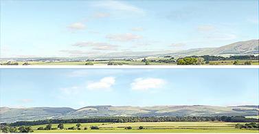 ID Backscenes Premium range backscenes are printed on durable water, scratch and tear resistant polypropylene. These sheets have a self-adhesive backing.10-feet long 15in high photographic reproduction backscene showing a&nbsp;open countryside, fields and hills. The scene is supplied in two sections.This is pack&nbsp;A of four&nbsp;backscene packs which can be combined to create a continuous 40-feet length scene.