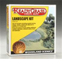 Woodland Scenics ReadyGrass Landscape Kit RG5152A landscaping kit designed for use with the Woodland Scenics ReadyGrass vinyl grass mats. This kit supplies foliage and turf materials to add bushes, undergrowth, paths and other ground features to your grass mat landscape. A bottle of adhesive with a spray top unit is included.