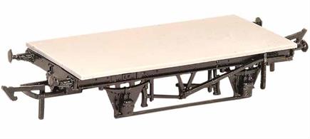 Chassis kit for the British Railways 9ft wheelbase underframe used for the unfitted 16 ton mineral wagons with Morton lever hand brake only.Scale frame length 16ft 6in used for mineral wagons and gunpowder vans. Wheels and bearings required to complete.