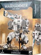 This multi-part plastic kit contains all the components necessary to build one KV128 Stormsurge, ballistic suit of the T'au Empire. It includes an astonishing 171 components - four head options, two pilot assemblies, a reactor suite, two leg assemblies and two sets of stabilising thrusters!Includes one Citadel 170mm Oval base.