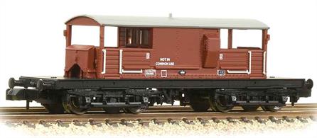 A detailed model of the Southern Railways' bogie goods brake vans. These vans were introduced to ensure the guard had a smooth-riding vehicle suitable for travel at the higher speeds of express goods and parcels trains. The commodious accomodations and enclosed verandahs were also appreciated by the engineers, who made good use of these vans as riding, messing and equipment/tool carriers until the 1990s.Several are now preserved and used to offer brake van rides during heritage railway gala days.This model is painted in the BR standard goods bauxite livery.Eras 4-7 1948-1982