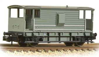 An excellent model of the large LMS good train brake van. These long-wheelbase vans were introduced in the 1930s, providing a much more comfortable ride for the guard as the use of vacuum brakes allowed goods train speeds to be increased.This model is painted in the BR goods grey livery.
