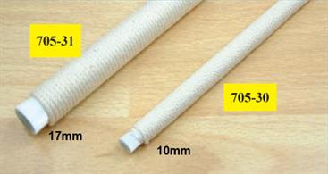 10mm diameter string bound glass fibre brush. Length 180mm.These large glass fibre brushes are ideal for working on large areas, preparing for soldering and cleaning up contamination or corrosion.