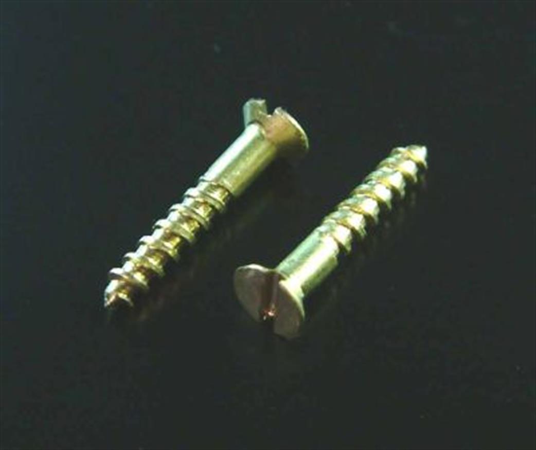 Expo  A32008 Brass Wood Screws 3gx1/2in Pk of 20