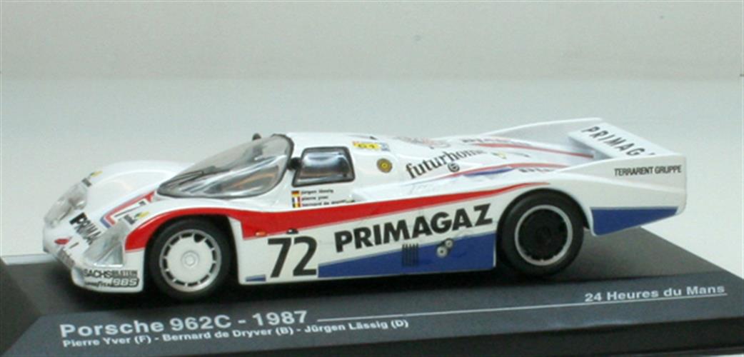 Altaya 1/43 MAGAX38 Porsche 962C LM87 Yver Le Mans Race Car Model