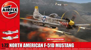 Airfix A02047A 1/72nd North American P-51D Mustang Fighter KitNumber of parts 47.Dimensions Length 127mm - Wingspan 155mm.Glue and paints are required to assemble