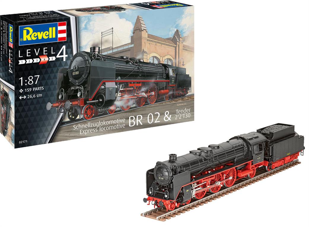 Revell 1/87 02171 Express Locomotive BR 02 and Tender 2'2'T30