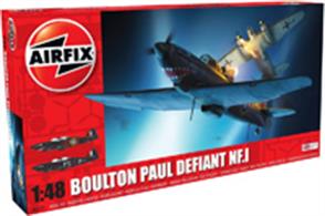 Airfix A05132 1/48th Boulton Paul Defiant NF.1 Night Fighter KitLength 225mm  Number of Parts 158  Wingspan 250mm