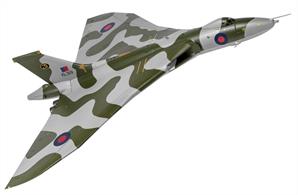 One model in box with one end torn.Model has broken nose detail and refuelling probe is broken off and missing.Avro Vulcan B.2 XL319, RAF No.35 Squadron, Scampton, Early 1980s Wingspan 421, Width 29