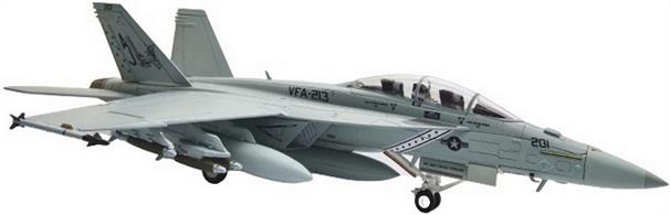 Hobby Master HA5119 1/72nd F/A-18F Super Hornet 166674 VFA-213 USS George H W Bush Operation Inherent Resolve 2017One Wing tip missile offParts bag have been opened may be missing a missle.