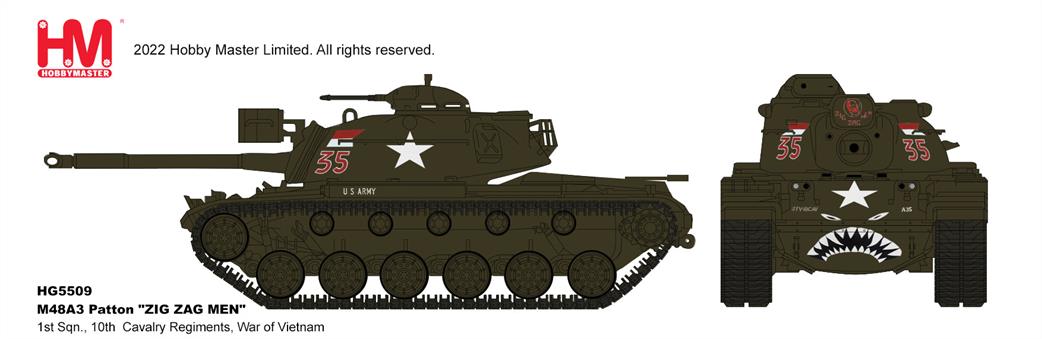 Hobby Master 1/72 HG5509 M48A2 Patton medium tank Zig Zag Man War of Vietnam