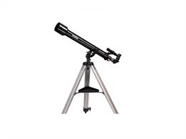 The highly affordable Sky-Watcher MERCURY-607 allows the younger user to take their first steps into the fascinating world of astronomy. Although similar to many other beginner's refractor telescopes on the market, the Mercury-607 is supplied with superior 1.25" eyepieces and accessories (not 0.96" or hybrid 1.25") and moreover, the eyepieces have been specially selected to give a much more useful and practical range of magnifications (which are not unrealistically too high!) to enhance your viewing experience. The telescope can be freely moved in both horizontal and vertical axes and is equipped with a micro-adjustment elevation control. Suitable to view the Moon, stars and bright planets as well as for daytime terrestrial observations.