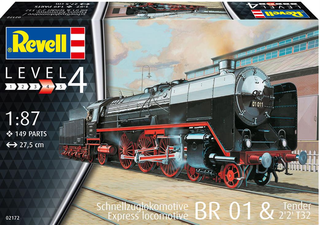 Revell 1/87 02172 Express Loco BR01 with Tender 2'2'T32 Kit